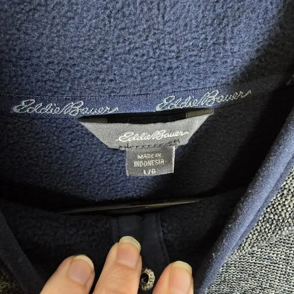 Eddie‎ Bauer Pullover-Gray/Blue-Men's L